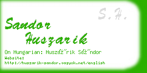 sandor huszarik business card